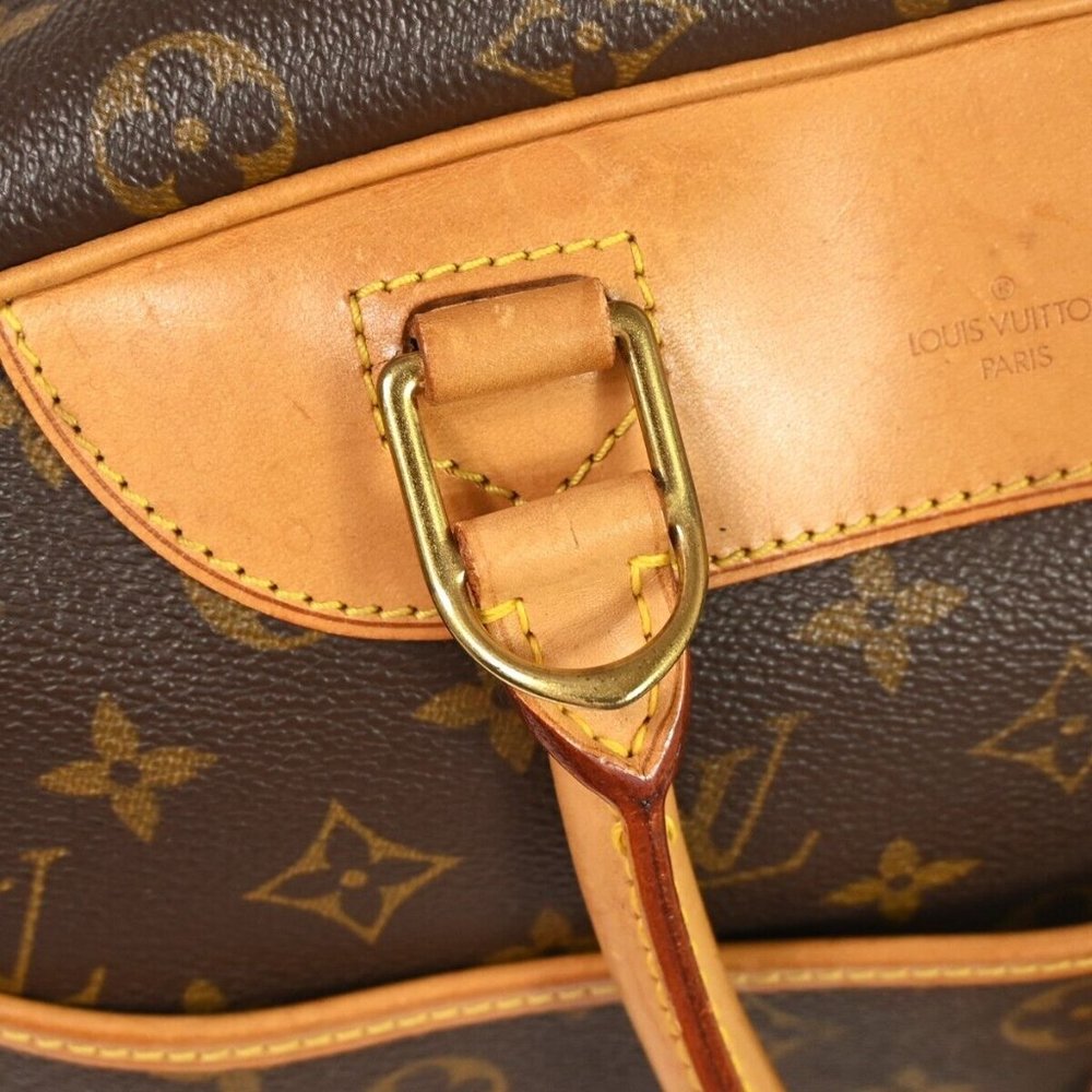 LOUIS VUITTON LV Logo Deauville Hand Bag Monogram Leather Brown M47270 86GA444 - Picture 3 of 16